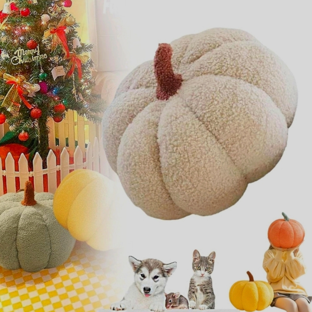 COPY 🇺🇦 Pumpkin Shape Pillow Decor Piece New